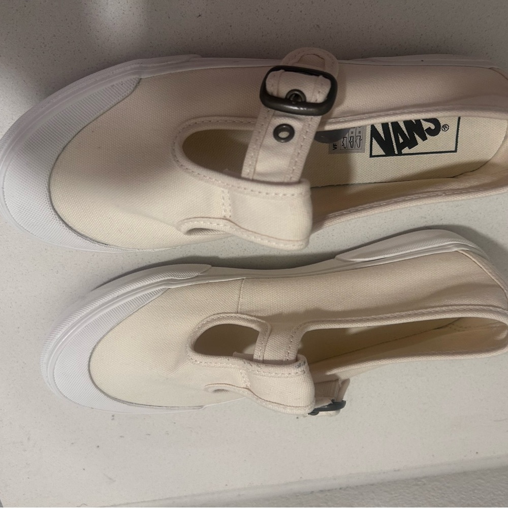 Vans Cream  Women's Sneakers - Picture 3 of 4